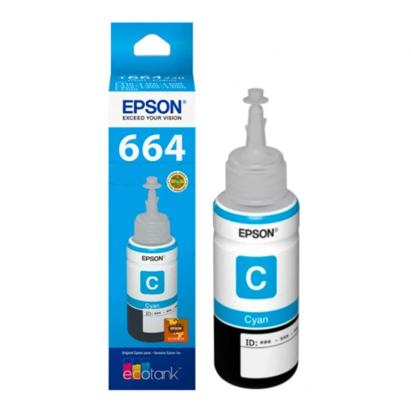 EPSON INK (หมึกสําหรับเครื่องพิมพ์) 664 (CYAN) T664200 70 ML FOR L100/L200