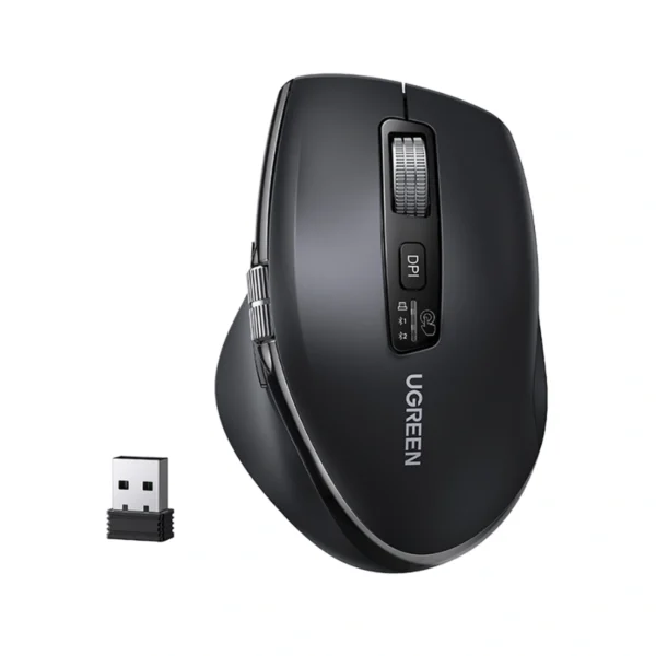 ยูกรีน เมาส์ไร้สาย รุ่น 45792 Ergonomic Contoured-Shape Multi-mode สีดํา