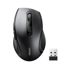 it-gadget-15000-0774 ยูกรีน เมาส์ไร้สาย 45012 Ergonomic Contoured-Shape Design สีดํา