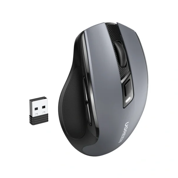 ยูกรีน เมาส์ไร้สาย 90545 Ergonomic Silence สีดํา