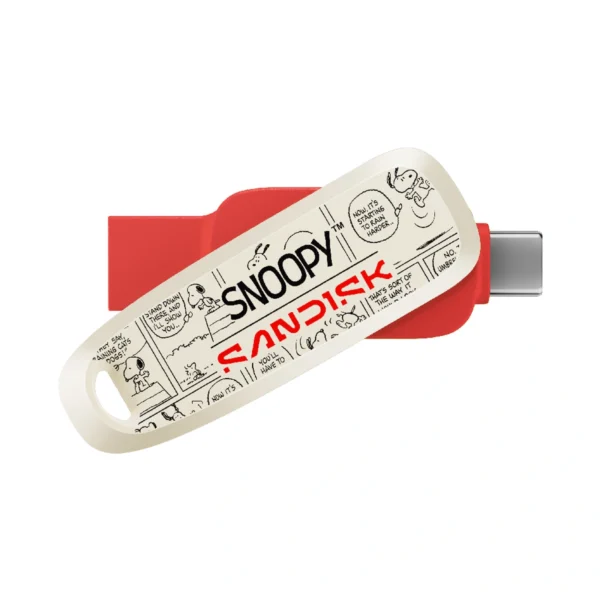 แซนดิสก์ x สนูปปี้ แฟลชไดร์ฟPhone Drive ความจุ 128GB USB 3.2 Gen 1 สีแดง