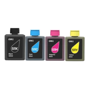 it-gadget-15000-0998 หมึกเติม DELI INKJET D511W ขนาด 130ML./65ML. Set หมึก 4 สี
