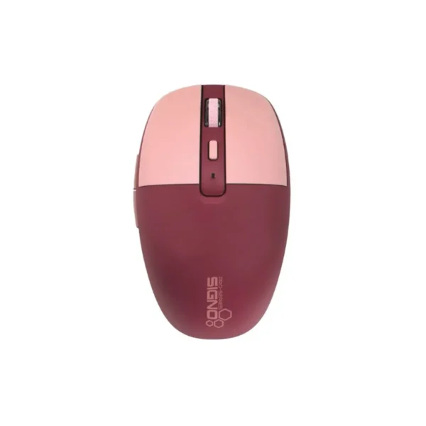 SIGNO BM-193P เมาส์ไร้สาย Wireless Mouse 800-1,600 DPI คลิ๊กไม่มีเสียง มีแบตฯในตัว เชื่อมต่อได้ 2 ระบบ Bluetooth & 2.4G สีชมพู