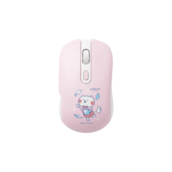 Anitech เม้าส์ไร้สาย CAT-W244-PI คลิกเงียบ เชื่อมต่อ Wireless 2.4G DPI: 3 ระดับ