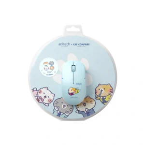 it-gadget-15000-1078 ชุดคอมโบเซ็ตเม้าส์ไร้สาย+แผ่นรองเม้าส์ CAT-WMP01-BL