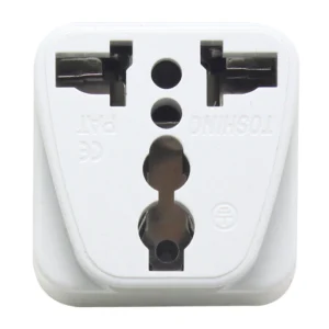 lighting-power-033 โตชิโน่ ปลั๊กแปลงขากลม รุ่น PS-18A UNIVERSAL