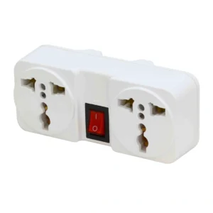lighting-power-038 โตชิโน ปลั๊กแปลง 2 ช่อง 1 สวิทช์ รุ่น TW-2 UNIVERSAL
