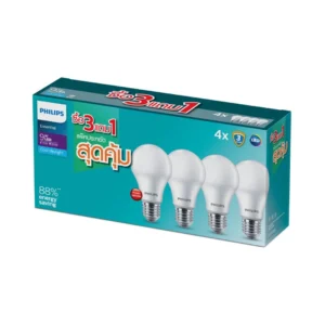 lighting-power-047 ฟิลิปส์ หลอดไฟ แอลอีดี 9 วัตต์ ขาว x 4