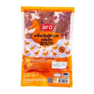 เอโร่ เครื่องในเป็ดรวมแช่แข็ง 1 กก.