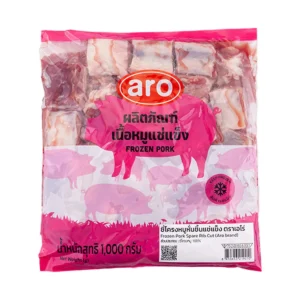 meat-poultry-0080 เอโร่ ซี่โครงหมูหั่นชิ้นแช่แข็ง 1 กก.