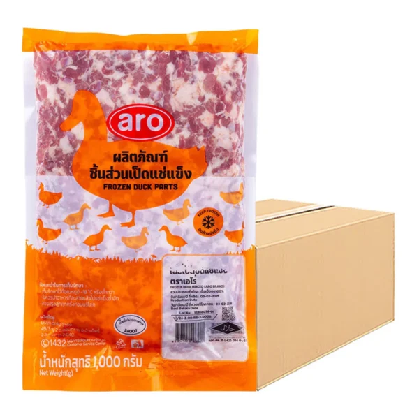 meat-poultry-0126 เอโร่ เนื้อเป็ดบดแช่แข็ง 1 ลัง (1 กก. x 12)