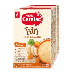milk-powder-15000-001 เนสท์เล่ ซีรีแล็ค โจ๊ก สูตรไก่ผักและแครอท 200 ก. x 3