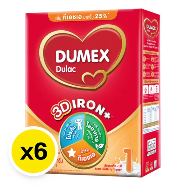 ดูเม็กซ์ ดูแลค ผลิตภัณฑ์นมผง สูตร 1 250 ก. x 6
