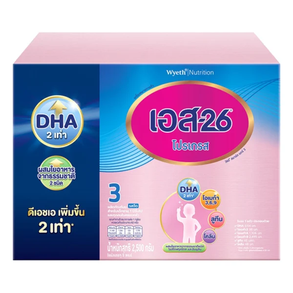 เอส-26 โปรเกรส ผลิตภัณฑ์นมผง กลิ่นวานิลลา รสจืด 2.5 กก.