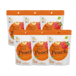 Wel-B Freeze-dried Peach 18g.(พีชกรอบ 18 กรัม) (แพ็ค 6 ซอง)- ขนม ขนมเพื่อสุขภาพ ฟรีซดราย ไม่มีน้ํามัน