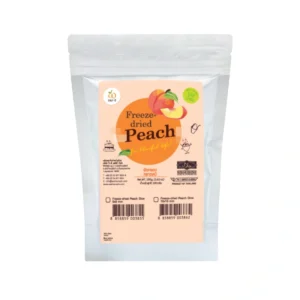 Wel-B Freeze-dried Peach Diced 5x5mm 100g (เวลบี พีชกรอบหั่นเต๋า 5x5mm 100กรัม)