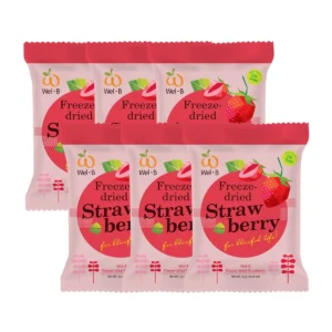 nuts-whole-grains-0077 Wel-B Freeze-dried Strawberry 14g (สตรอเบอรี่กรอบ 14 กรัม) (แพ็ค 6 ซอง) - ขนม ขนมเพื่อสุขภาพ ผลไม้กรอบ ผลไม้ฟรีซดราย