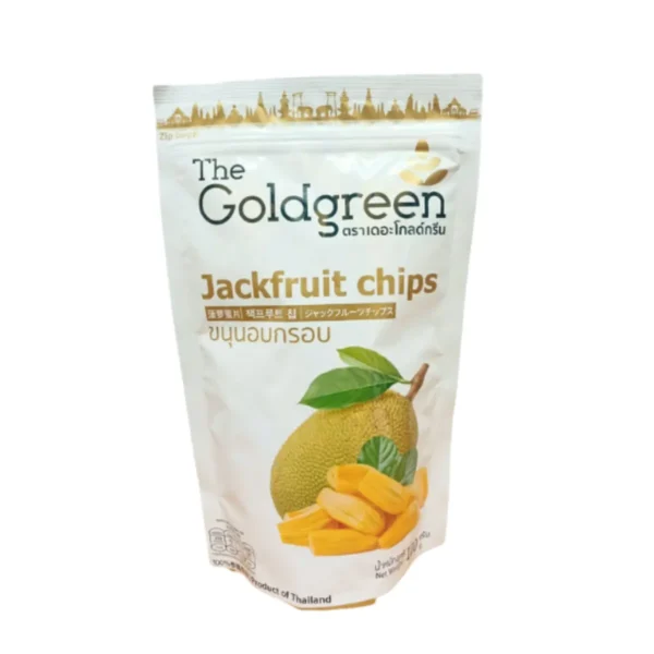 [ซองเดี่ยว] The Goldgreen - ขนุนอบกรอบ JACKFRUIT CHIPS 100 กรัม