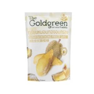 [ซองเดี่ยว] The Goldgreen - ทุเรียนหมอนทองอบกรอบ DURIAN MONTHONG FREEZE DRIED 15 กรัม