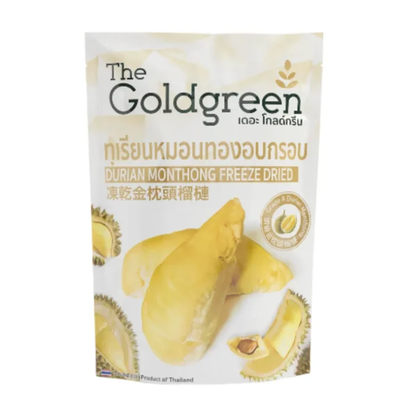 [ซองเดี่ยว] The Goldgreen - ทุเรียนหมอนทองอบกรอบ DURIAN MONTHONG FREEZE DRIED 78 กรัม