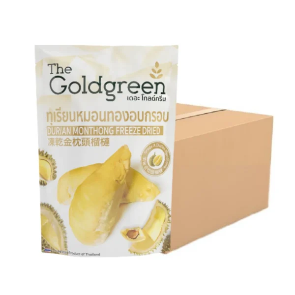 [แพคโปร10]The Goldgreen - ทุเรียนหมอนทองอบกรอบ DURIAN MONTHONG FREEZE DRIED 78 กรัม