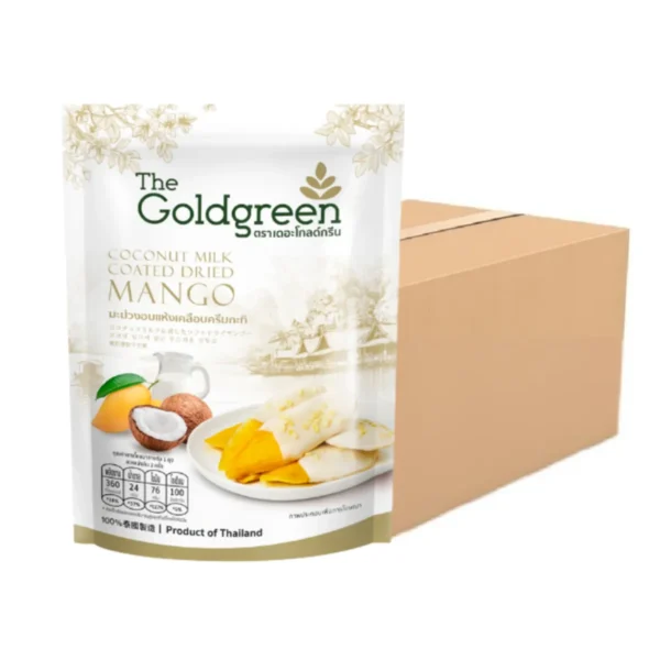 [แพคโปร20] The Goldgreen - มะม่วงเคลือบครีมกะทิ MANGO COATED COCONUT MILK 100 กรัม