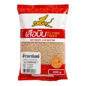 nuts-whole-grains-0121 ข้าวบาร์เลย์ (500 ก. x 6 ถุง) 3 กก. ตราเสือบิน