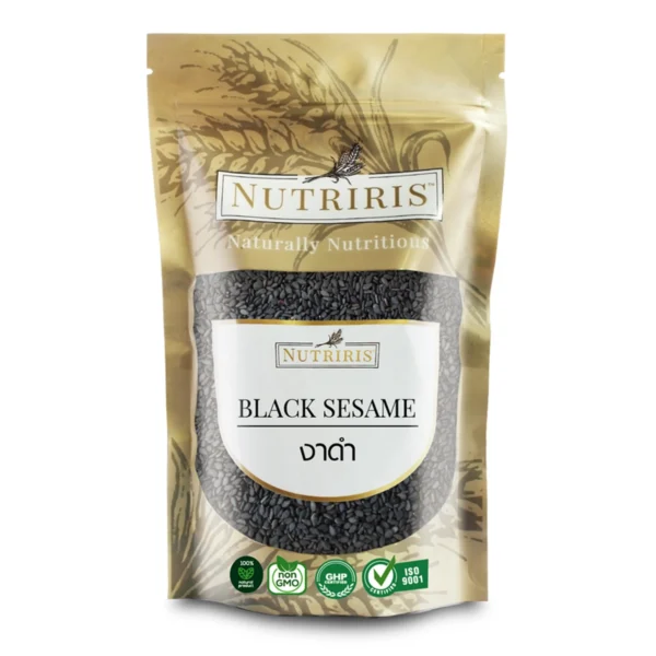 nuts-whole-grains-0129 งาดํา ( ยังไม่คั่ว ) 350 กรัม ( Black Sesame ) NUTRIRIS Brand