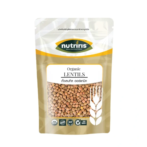 ถั่วเลนทิล ออร์แกนิค100% 400 กรัม  (Organic Lentil) NUTRIRIS Brand