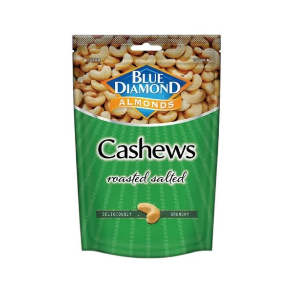 nuts-whole-grains-0211 บลูไดมอนด์ มะม่วงหิมพานต์อบเกลือ 150 ก. Blue Diamond Roasted Salted Cashews Nuts 150 g.