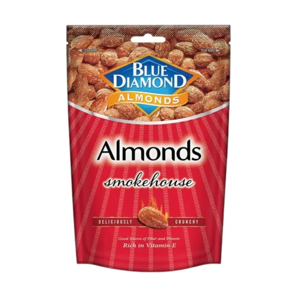 บลูไดมอนด์ อัลมอนด์กลิ่นรมควัน 150 ก. Blue Diamond Smokehouse Almonds 150 g.