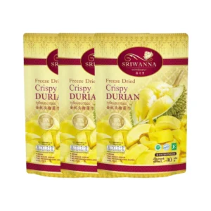 ศรีวรรณา  ทุเรียนหมอนทองอบกรอบ 210กรัม 3 ซอง  (Sriwanna Freeze Dried  Durian 210 g. 3 pcs.)