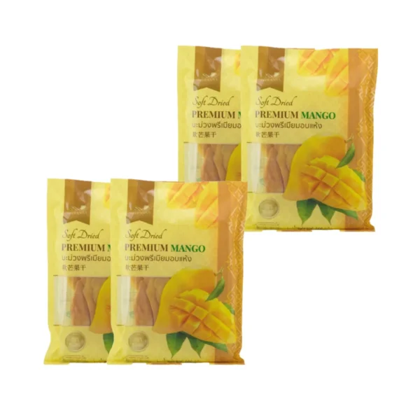 nuts-whole-grains-0244 ศรีวรรณา มะม่วงพรีเมี่ยมอบแห้ง 200 กรัม ซองเหลือง 3 แถม 1 (Soft dried Premium Mango 200g buy 3 get 1 free )