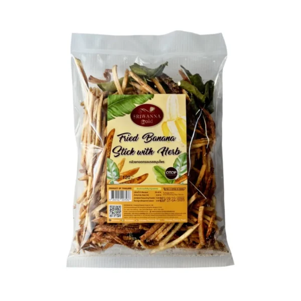 ศรีวรรณาโกลด์  กล้วยทอดกรอบสมุนไพร 120 กรัม (SRIWANNA GOLD Fried Banana Stick with Herb 120 g.)