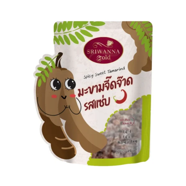 ศรีวรรณาโกลด์ มะขามจี๊ดจ๊าดรสแซ่บ 45 กรัม  (SRIWANNA GOLD Spicy Sweet Tamarind 45 g.)