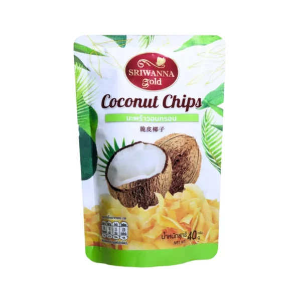 ศรีวรรณาโกลด์ มะพร้าวอบกรอบ 40 กรัม (SRIWANNAGOLD Coconut Chips 40 g.)