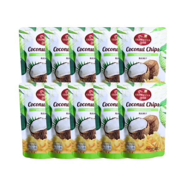 ศรีวรรณาโกลด์ มะพร้าวอบกรอบ 40 กรัม 10 ซอง (SRIWANNAGold Coconut Chips 40 g.)