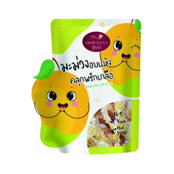 ศรีวรรณาโกลด์ มะม่วงคลุกพริกเกลือ 40 กรัม (SRIWANNA GOLD Dried Mango with Chili & Salt 40 g.)