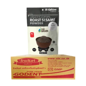 nuts-whole-grains-0290 เพียวเกรน งาดําคั่วบด100% 80 กรัม (ยกลังจํานวน 30 ถุง)