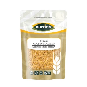 nuts-whole-grains-0297 เมล็ดแฟลกซ์ สีทอง ออร์แกนิค 350ก (Organic Golden Flaxseed) NUTRIRIS Brand