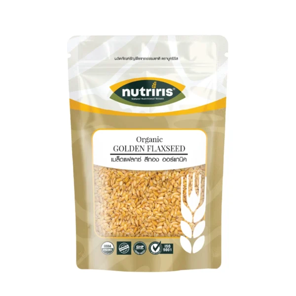 เมล็ดแฟลกซ์ สีทอง ออร์แกนิค 350ก (Organic Golden Flaxseed) NUTRIRIS Brand