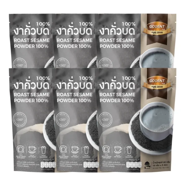 โกเด้นท์ งาคั่วบด100% 80 กรัม (16กรัม X 5ซอง) (จํานวน 6 ถุง)