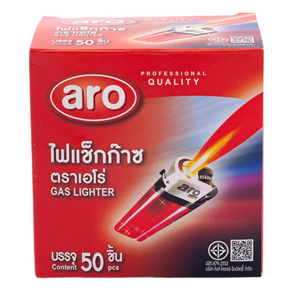 เอโร่ ไฟแช็คก๊าซ กล่องแดง 50 ชิ้น