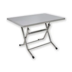 คิวไลน์ โต๊ะพับสเตนเลส ขนาด 111 x 45 x 101 ซม. รุ่น ST102