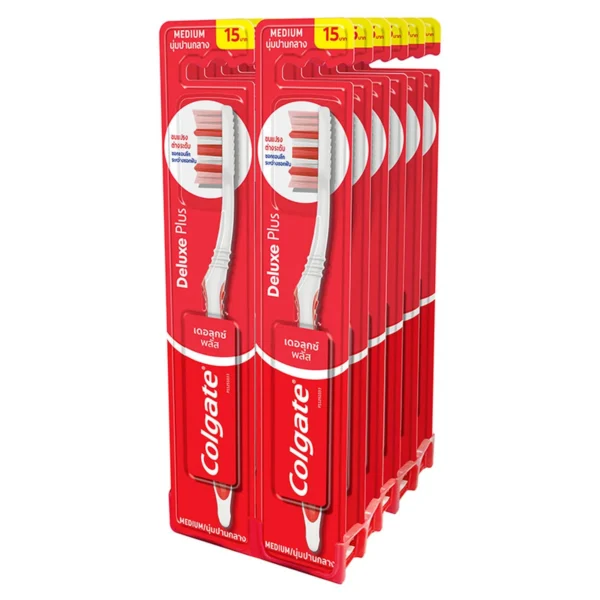 oral-care-0002 คอลเกต แปรงสีฟัน เดอลุกซ์ พลัส x 12