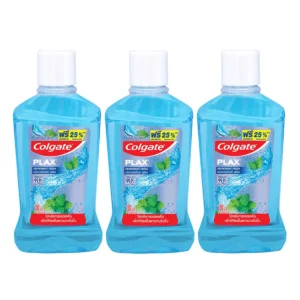 oral-care-0011 คอลเกต น้ํายาบ้วนปาก พลักซ์ เปปเปอร์มิ้นท์ เฟรช 100 มล. x 3