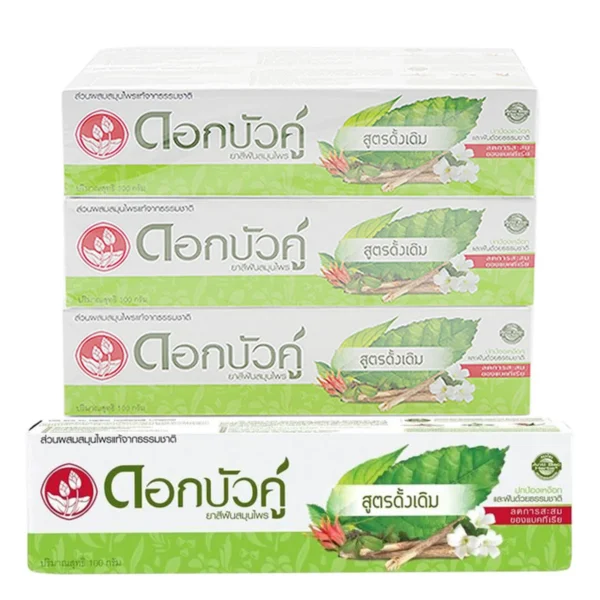 oral-care-0015 ดอกบัวคู่ ยาสีฟัน 100 ก. x 6
