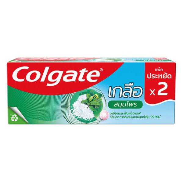 oral-care-0043 คอลเกต ยาสีฟัน สูตรเกลือ สมุนไพร 150 ก. 2 ชิ้น