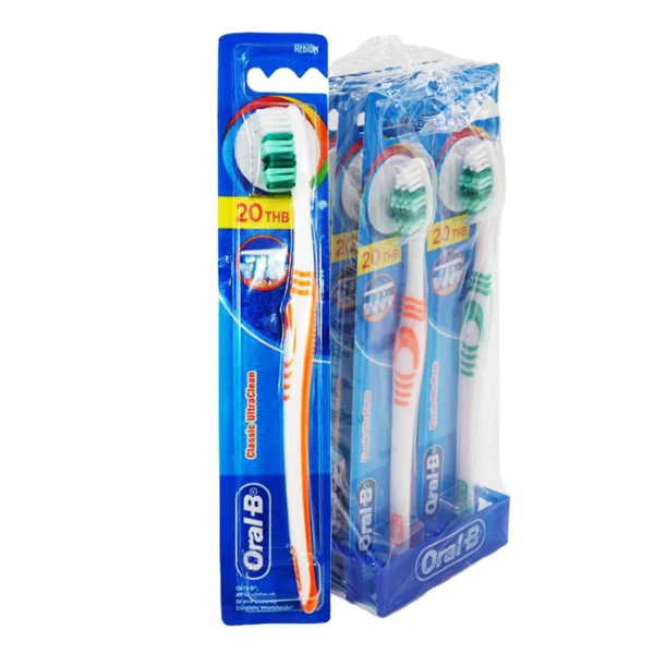 oral-care-0066 ออรัล-บี แปรงสีฟัน รุ่นคลาสสิค มีเดียม x 6