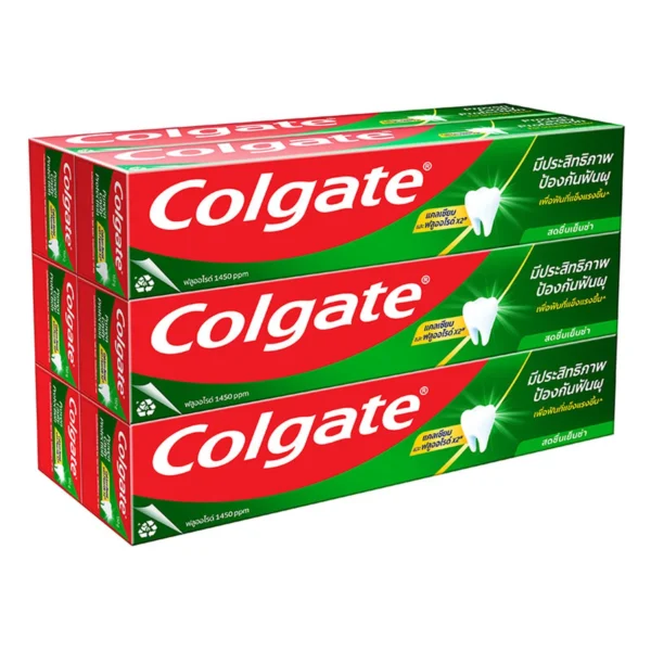 oral-care-0071 คอลเกต ยาสีฟัน สดชื่นเย็นซ่า สูตรใหม่ 150 ก. x 6